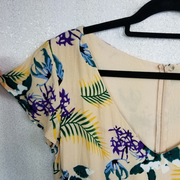 For Love & Lemons Pina Colada Scalloped Romper Lg - Picture 7 of 12